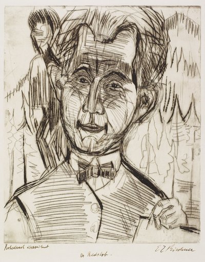 Portrait of Dr. Redslob by Ernst Ludwig Kirchner